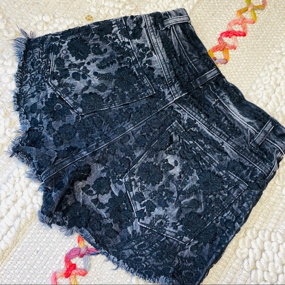Free People Etienne Fields Embroidered Jean Shorts - Picture 14 of 15